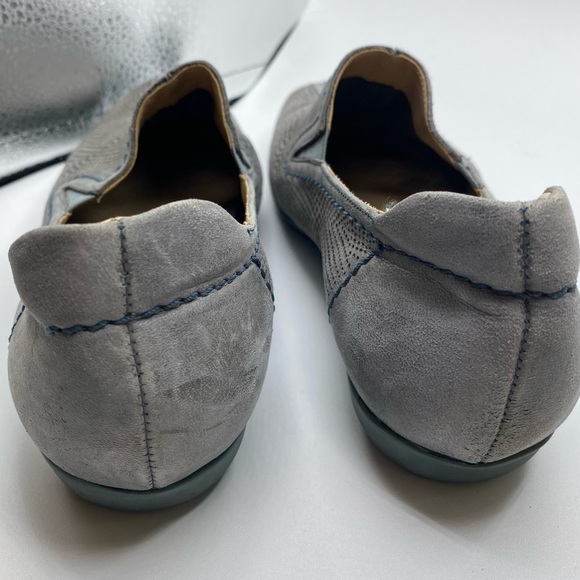 SESTO MEUCCI BRILLA Blue Gray Silver Leather 7.5 Sneaker Loafer Walking Slipon - Picture 7 of 10